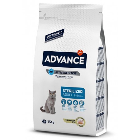 Advance Cat Sterilized with Turkey ИНДЕЙКА корм для стерилизованных кошек 1.5 кг (577219)